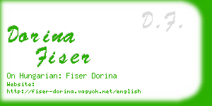 dorina fiser business card